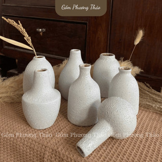 Bình Hoa Mini RUSTIC Nhiều Kiểu Dáng Men Sần Bát Tràng