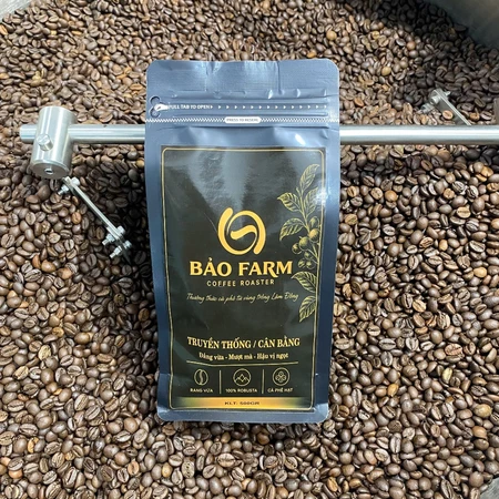 Cà Phê Bobusta Lâm Đồng Rang Mộc - Mức Rang Vừa Cân Bằng Hương Vị