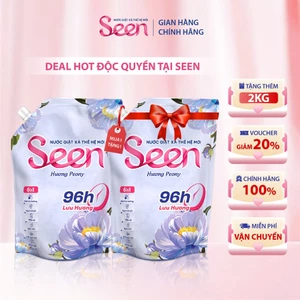 Nước Giặt Xả 6in1 Seen Hương Peony – Lưu Hương 96H Sạch Dịu Nhẹ 2kg