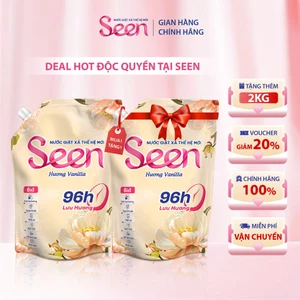 Nước Giặt Xả 6in1 Seen Hương Vanilla Lưu Hương 96H Túi 2kg