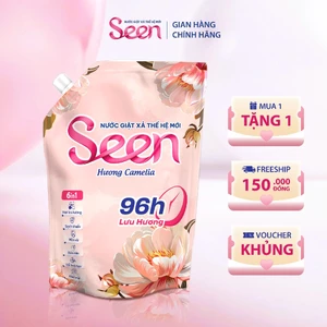 Nước Giặt 6in1 Seen Hương Camelia túi 2kg - Giặt Xả Thế Hệ Mới, Lưu Hương 96H