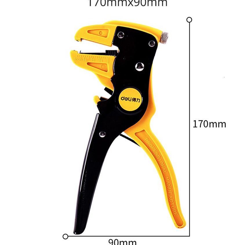 Kìm Tuốt Dây Điện Mỏ Quạ Đa Năng Deli 0.2-4mm - Thiết Kế Chuyên Dụng Giúp Tiết Kiệm Thời Gian, Công Sức 00