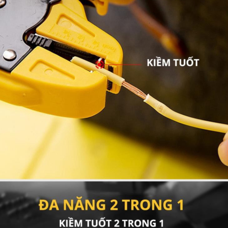 Kìm Tuốt Dây Điện Mỏ Quạ Đa Năng Deli 0.2-4mm - Thiết Kế Chuyên Dụng Giúp Tiết Kiệm Thời Gian, Công Sức 00