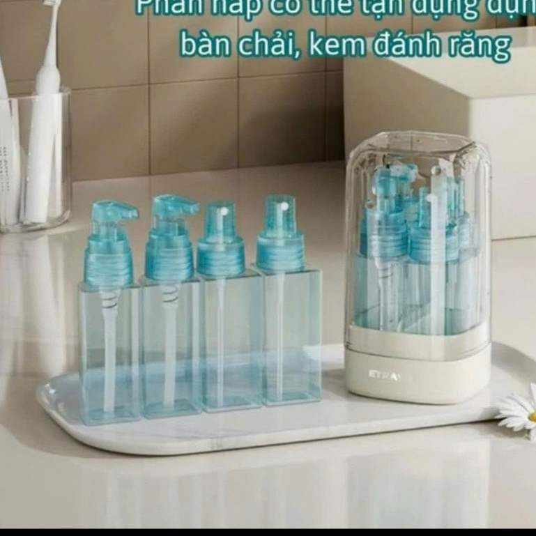 [SET 4 MÓN] Bộ Lọ Chiết Mỹ Phẩm Du Lịch 35ml – Chiết Toner, Dầu Gội, Serum | Hộp Đựng Nhỏ Gọn Tiện Lợi 00