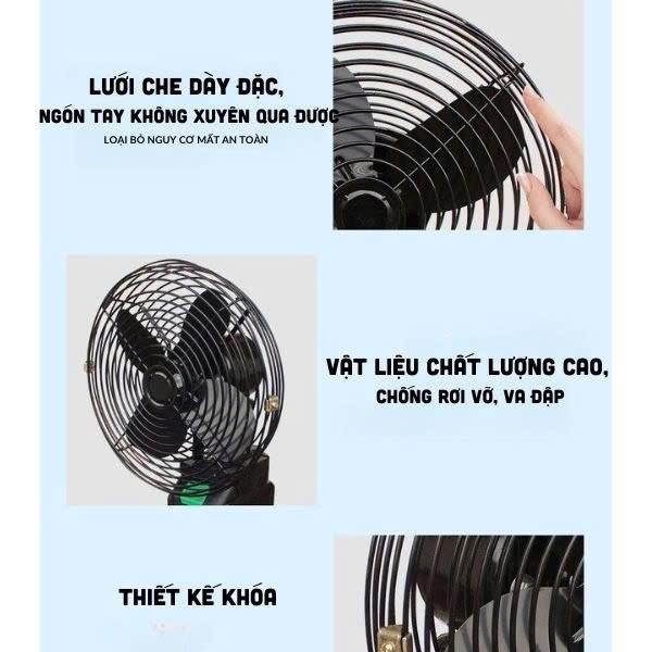 Quạt Tích Điện Lồng Sắt Pin Makita, Đế Pin 21V - 2 Mức Gió,Kích Thước 8 Inch, Tiện Lợi, Rễ Sử Dụng