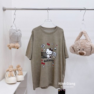 Áo Thun Nữ Kitty Họa Tiết Form Rộng QCCC Cao Cấp