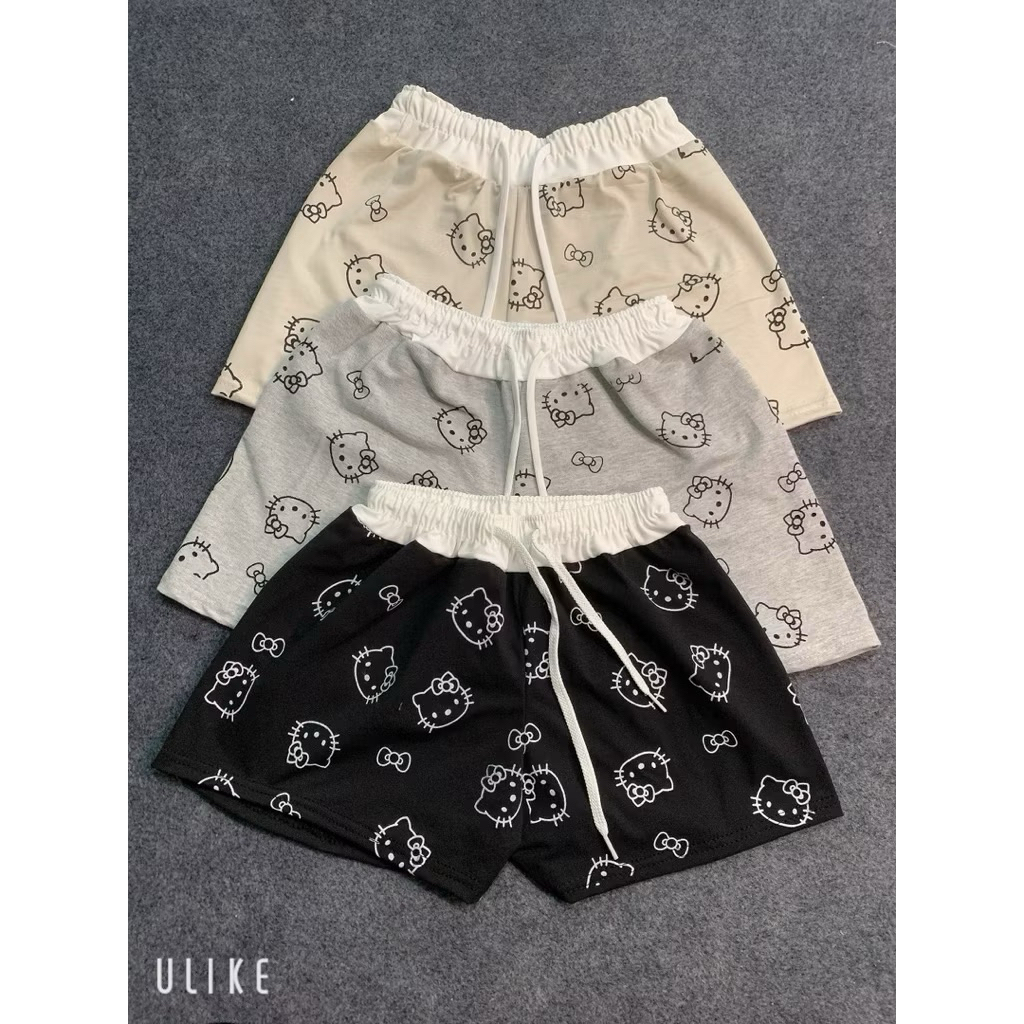 [ Combo 2 Màu Và Có Bán Lẻ ] Quần Short Đùi Nữ Hello Kitty Nữ Mặc Nhà Đi Chơi Dễ Thương