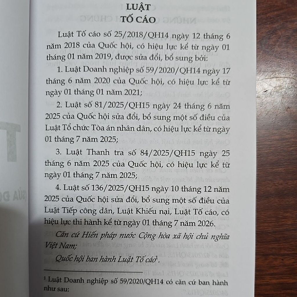 Sách - Luật tố cáo (NXB Lao động)