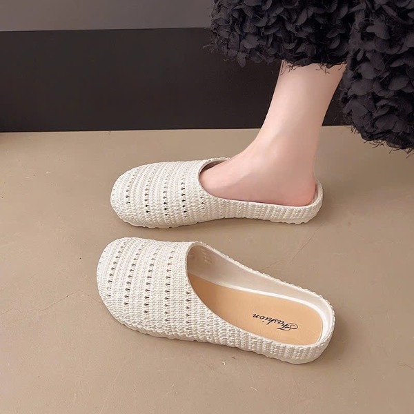 Dép Sục Nữ Đan Lưới Thoáng Khí – Giày Sục Mũi Kín Mềm Nhẹ, Đế Êm Chống Trượt