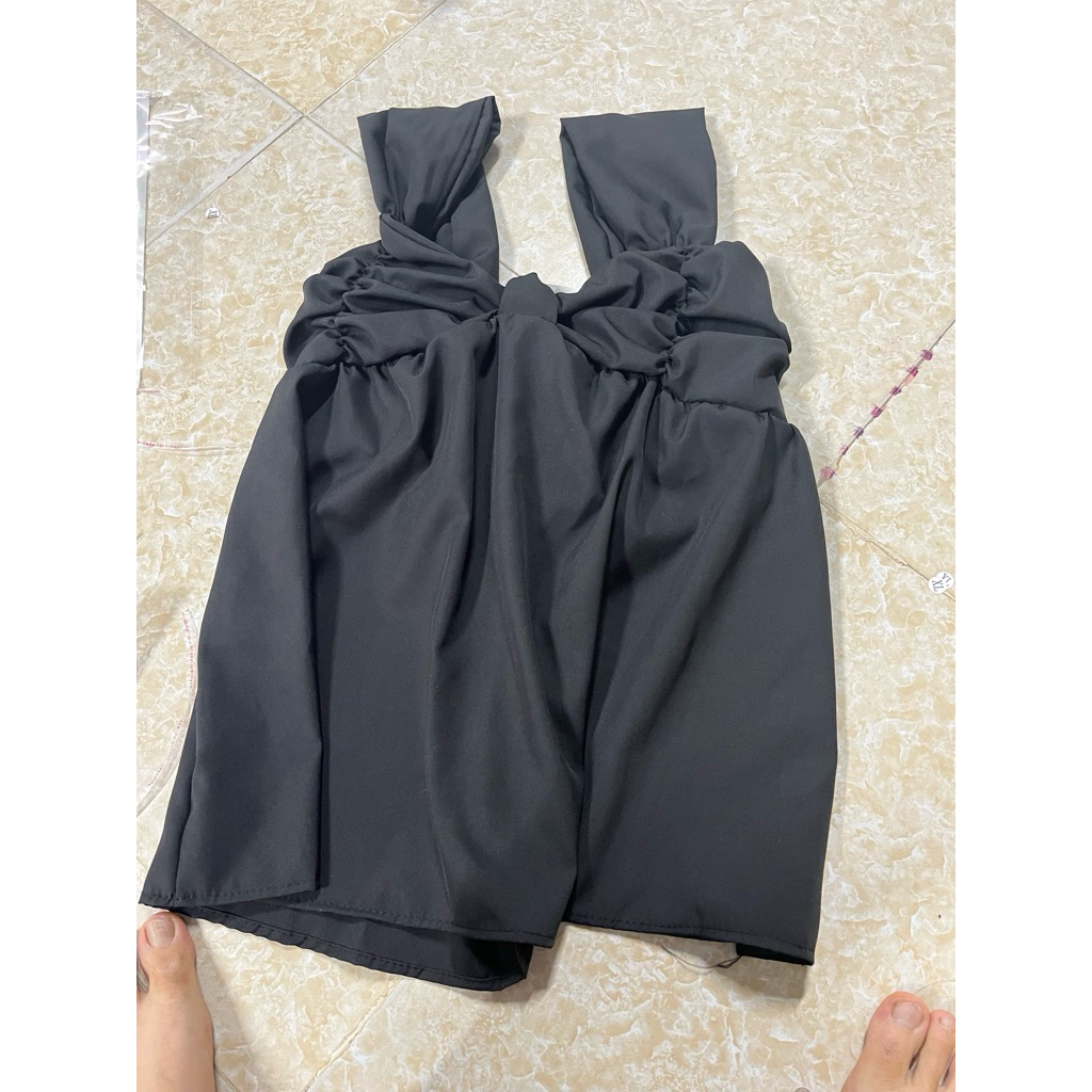 Áo hai dây nữ bản to cúp ngực dáng xòe áo babydoll Jolie Clothing áo 2 dây nơ ngực lưng chun