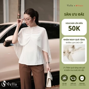 Set Áo 2 Dây Phối Áo Choàng Voan - Phong Cách Thanh Lịch Nữ Công Sở Vella Fashion VA25107 & VQ25108