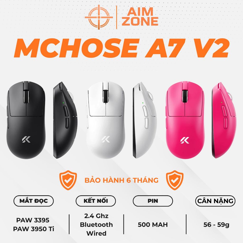 Chuột Gaming Không Dây Mchose A7 V2 Pro / A7V2 Pro Plus / A7V2 Ultra /  A7V2 Ultra Plus - Bảo Hành 6 Tháng | BigBuy360 - bigbuy360.vn