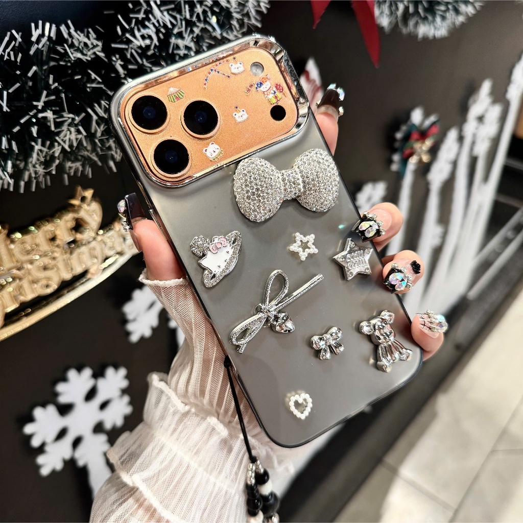 Case IPhone Diamond Ribbon Luxe Nơ Đính Đá Sang Trọng Dành Cho Các Nàng Thơ Đính Đá - Nắng Case