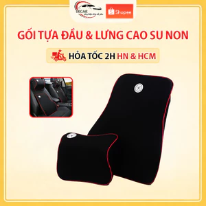 Gối Tựa Đầu Và Tựa Lưng Ô Tô Cao Su Non Nỉ Êm Ái Giảm Đau Mỏi Lưng Cổ Vai Gáy Khi Tựa Lưng Văn Phòng Ngồi Lái Xe Lâu