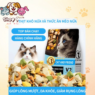 (Túi 1kg)Thức ăn hạt Cat and friend V2 V3 , hỗ trợ thận siêu nhiều topping giúp mèo tăng cân.