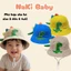 TH2 (SIZE 1-3 TUỔI) Nón mũ tai bèo cho bé trai bé gái, kèm kính chắn gió cản bụi cho trẻ em