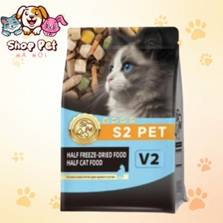 (Túi 1kg)Thức ăn hạt Cat and friend V2 V3 , hỗ trợ thận siêu nhiều topping giúp mèo tăng cân.
