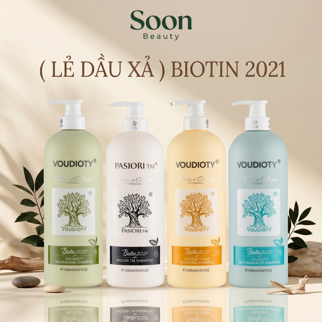 Lẻ Dầu Xả Biotin Collagen Voudioty Giảm Rụng, Phục Hồi, Kiềm Dầu, Ngăn Gàu 500ml-1000ml (Mẫu 2021)