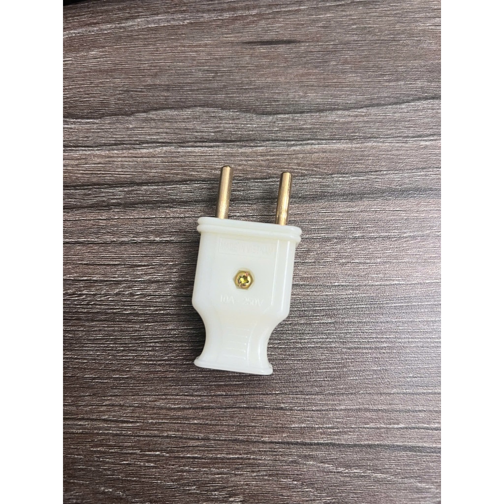 Phích cắm điện, đầu cắm điện 2 chấu 10A 250V combo 9 cái chịu nhiệt dễ lắp