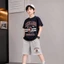 Bộ Đồ Bé Trai Cộc Tay Cotton 100% Quần Cotton Form Rộng Style Hàn Mặc Mát Size 18-55kg B2