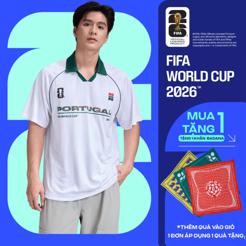 [HÀNG ĐẶT TRƯỚC]Áo Polo nam nữ thể thao World Cup Portugal Edition 26, Áo cổ vũ đội tuyển Bồ Đào Nha thoáng mát
