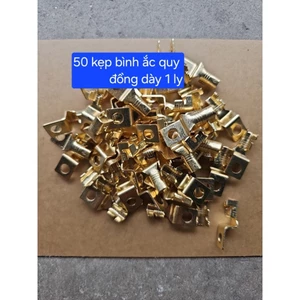 50 kẹp bình ắc quy đồng và đồng mạ niken dày 1 ly xịn dùng cho xe máy xe điện phụ tùng phụ kiện cho xe máy xe điện