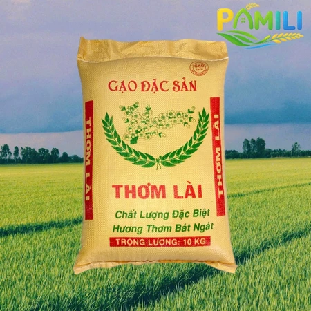 "PAMILI" TÚI 10KG GẠO THƠM LÀI ( JASMINE RICE ) CAO CẤP DẺO MỀM, HẠT DÀI THƠM TỰ NHIÊN