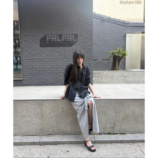 Dép quai hậu Hàn Quốc Jill by JillStuart Black Leather Strappy Sandals - Fullbox