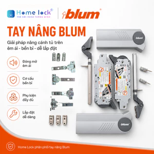 Tay Nâng Blum Cho Cánh Tủ Trên, Bộ Tay Nâng Đôi Blum Nâng Cánh Tủ Bếp Êm Ái, Bền Bỉ, Dễ Lắp Đặt, Phụ Kiện Đầy Đủ