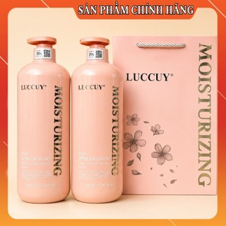 (auth) Cặp dầu gội xả MOISTURIZING LUCCY 1000ml Phục Hồi Ngăn Tóc Gãy Rụng , Siêu Mềm Mượt Tóc