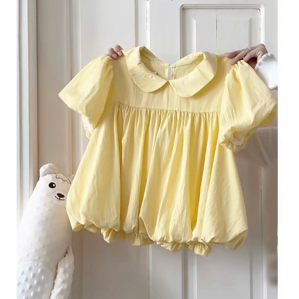 Áo babydoll Nữ Áo Bí Cổ Sen Dễ Thương [FREESHIP]🌸Áo Kiểu Nữ Tay Phồng Phong Cách Ulzzang🌸