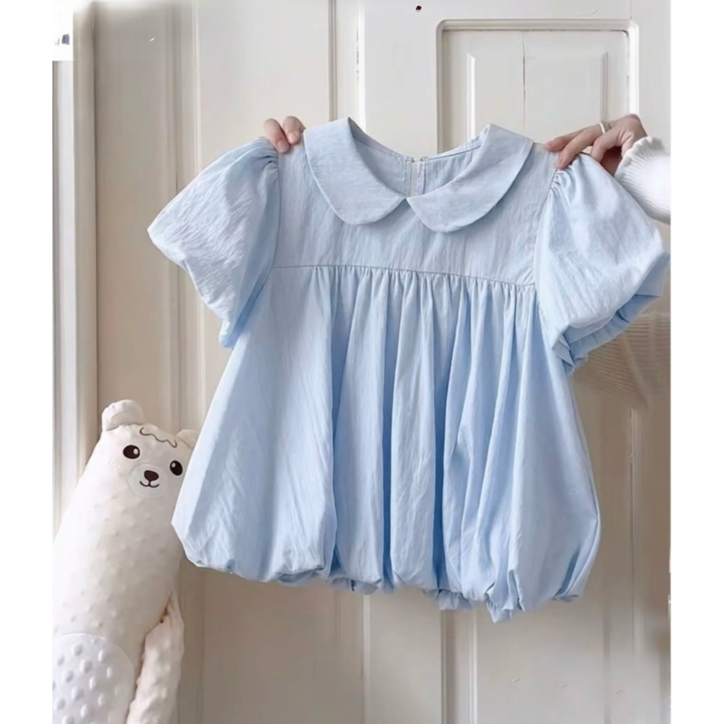Áo babydoll Nữ Áo Bí Cổ Sen Dễ Thương [FREESHIP]🌸Áo Kiểu Nữ Tay Phồng Phong Cách Ulzzang🌸