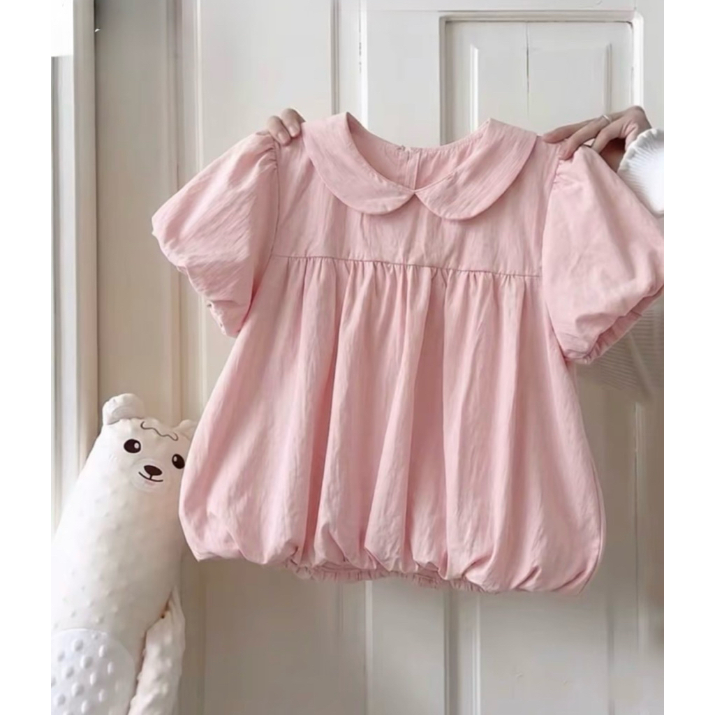 Áo babydoll Nữ Áo Bí Cổ Sen Dễ Thương [FREESHIP]🌸Áo Kiểu Nữ Tay Phồng Phong Cách Ulzzang🌸