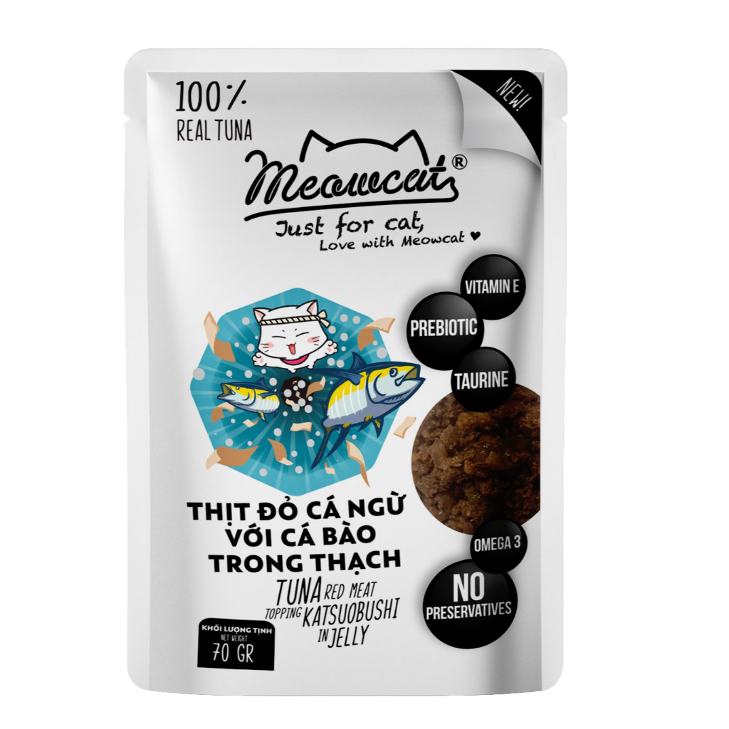 [Combo 48] Pate MeowCat Gói 70g Cho Mèo Thơm Ngon Nhiều Vị Bổ Sung Đầy Đủ Chất Dinh Dưỡng Cho Mèo
