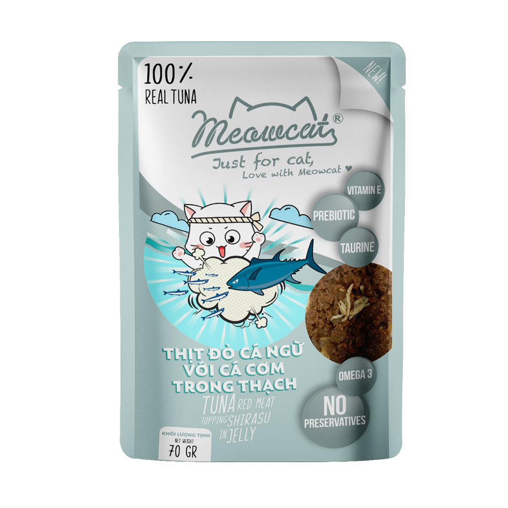 [Combo 48] Pate MeowCat Gói 70g Cho Mèo Thơm Ngon Nhiều Vị Bổ Sung Đầy Đủ Chất Dinh Dưỡng Cho Mèo