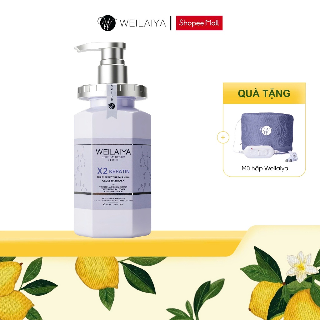 Dầu hấp tóc phục hồi đa tầng Weilaiya chiết xuất nấm Truffle dưỡng tóc chuyên sâu, mượt tóc cho tóc khô xơ chai 450ml