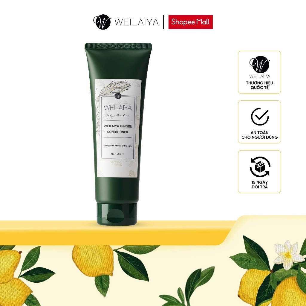Dầu xả tóc thảo dược Weilaiya Ginger Conditioner gừng trắng giúp dưỡng tóc và kích thích mọc tóc 250ml