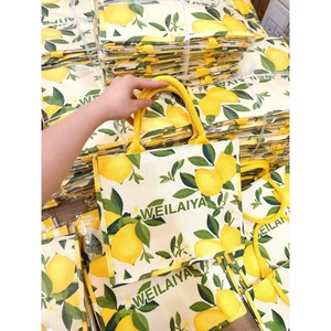 Túi cói du lịch, túi Vintage đi biển Weilaiya - họa tiết hoa lá tưới mát, thân thiện với môi trường