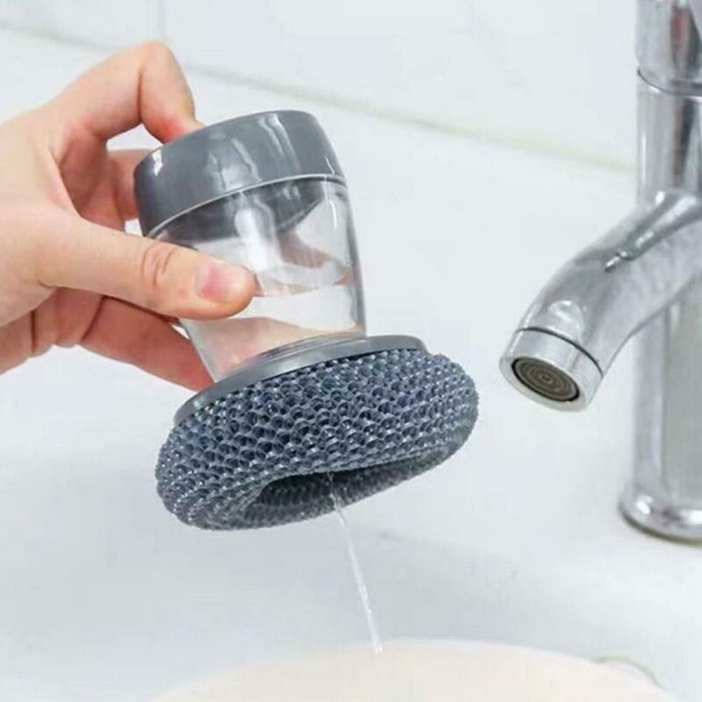 Dụng Cụ Cọ Rửa Chén Bát Xoong Nồi Bếp Ăn ALOHOME Có Bình Đựng Xà Phòng
