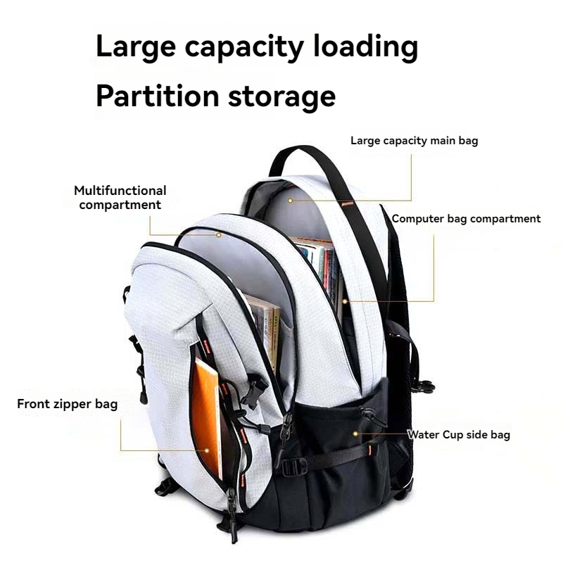 Unisex 35L Balo nữ kiểu Hàn Quốc nhiều ngăn phù hợp cho sinh viên đại học Balo đựng laptop 16 inch