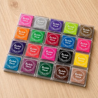 Bộ 20 Màu Mực Dấu Stamp Cao Cấp – Dùng Cho Mộc Gỗ, Stamp Trong, Scrapbook Trang Trí Sổ Tay