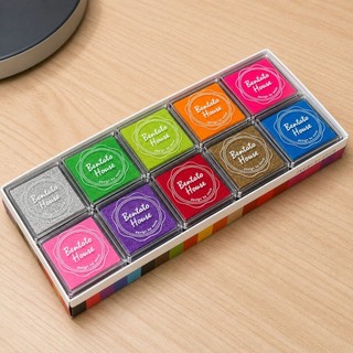 Bộ 20 Màu Mực Dấu Stamp Cao Cấp – Dùng Cho Mộc Gỗ, Stamp Trong, Scrapbook Trang Trí Sổ Tay