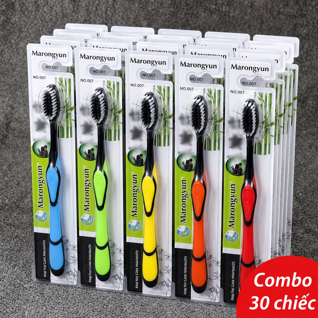 COMBO 10 Bàn Chải Đánh Răng Than Tre Bàn Chải Đánh Răng  Thiết Kế Chắc Chắn Độ Bền Cao Lông Mềm Dễ Dàng Làm Sạch Răn