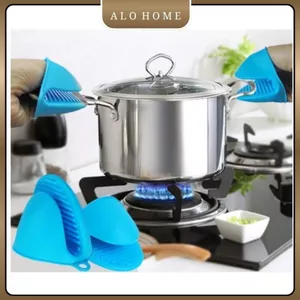 SET 2 Miếng Nhấc Nồi Silicon Chịu Nhiệt ALO HOME Kẹp Bắc Nồi Lấy Đồ Nóng Tiện Dụng