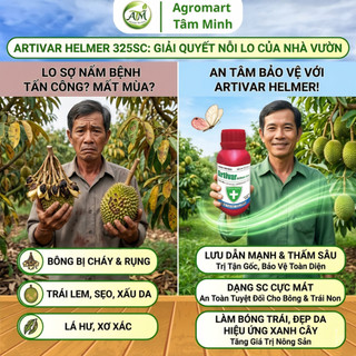 Artivar Helmer 325SC giải pháp công nghệ kép,bảo vệ vàng giúp vườn khỏe,cây trồng phát triển ổn định