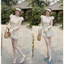 ĐẦM THÔ IN HOA TAY PHỒNG VIỀN REN ĐÍNH NƠ XOÈ BYJOLIE