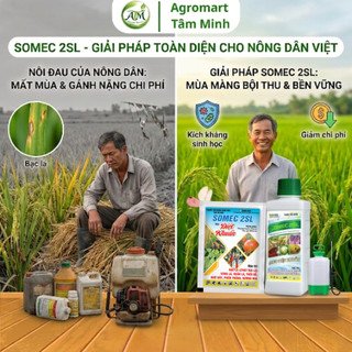 Combo tiết kiệm 5, 10 chai Somec 2SL 450ml siêu diệt khuẩn, kích thích sức đề kháng mạnh, bảo vệ cây toàn diện 450ml