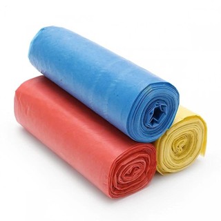 Túi Đựng Rác 3 Màu/ Đen (Bọc 3 Cuộn 1kg) và Sọt Rác Nhưa Mini loại tốt dai dẻo   bọc rác 55 x 65cm