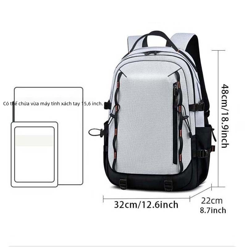 Unisex 35L Balo nữ kiểu Hàn Quốc nhiều ngăn phù hợp cho sinh viên đại học Balo đựng laptop 16 inch