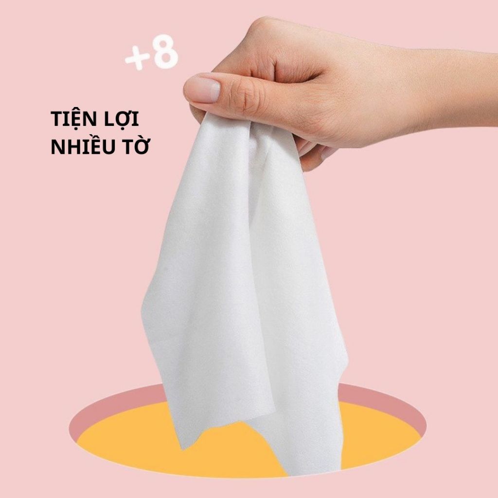 Bịch 8 Gói Khăn Ướt Mini ALO HOME Khăn Giấy Ướt Bỏ Túi Tiện Lợi Đi Chơi Du Lịch Học Sinh Văn Phòng